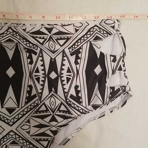 High Waisted Bikini Tribal Print Underwire Push Up - Picture 4 of 8